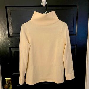 White mock neck sweater